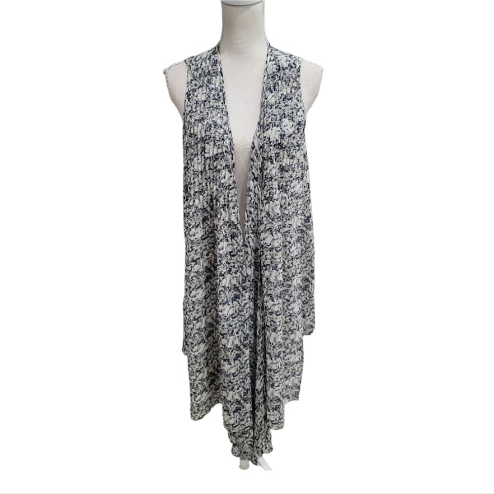 $10 Sale Waterfall Sleeveless Vest with scarf detail